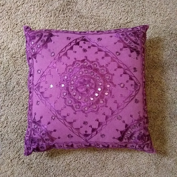 Pier 1 Other - Throw pillow purple with decor detail